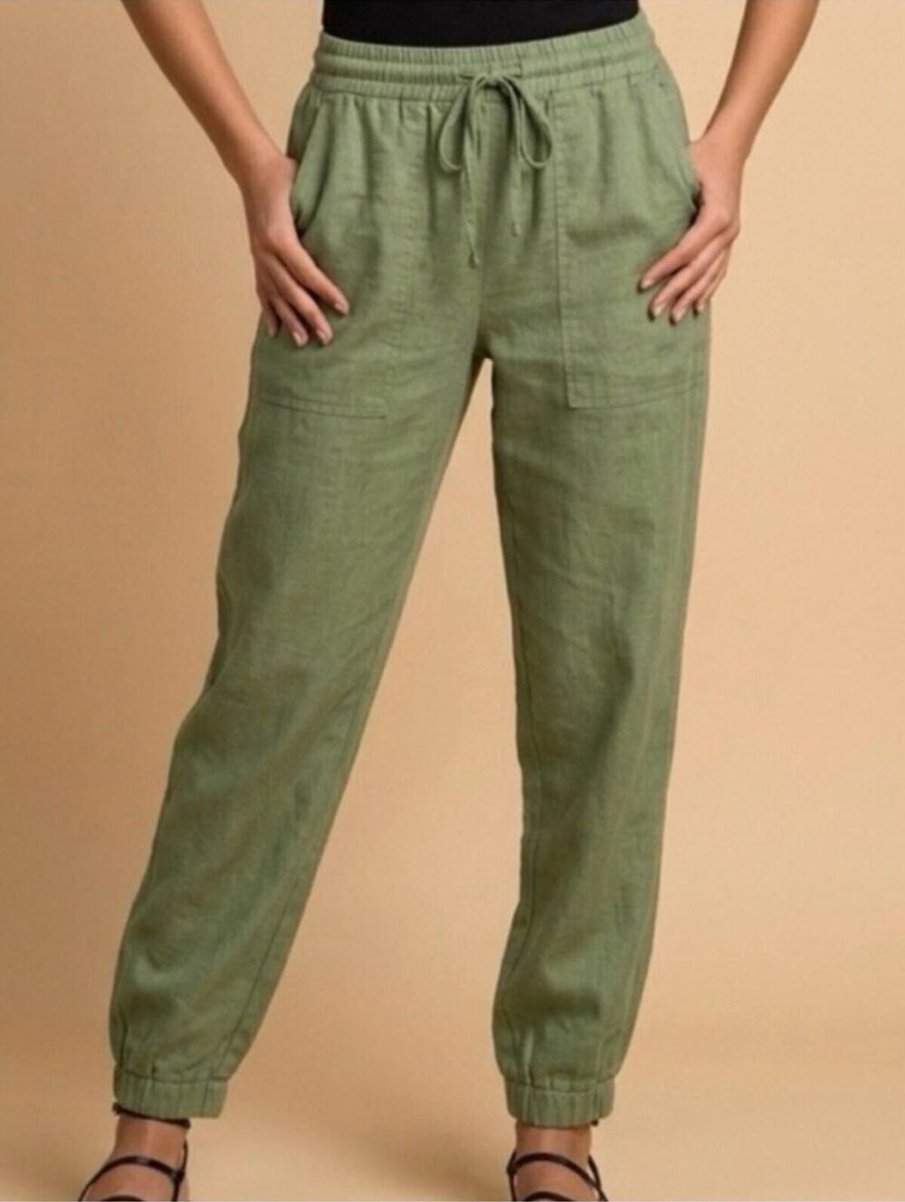 ZARA Lyocell-Linen Blend Pants (S)